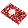 thumbnail image 3 of EREHome Set de 4 Sets de Table Pères Noël Rouge avec Support 12x18 Pouces, 3 of 5