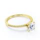 thumbnail image 3 of JeenMata Anillo de Compromiso de 1 Quilate con Corte Redondo y Engaste Pavé en Oro Amarillo de 18 K sobre Plata Esterlina, 3 of 5