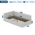 thumbnail image 3 of CazToi Twin Daybed with Bed Rails Velvet Upholstered Corner Bed Frame, 3 of 7