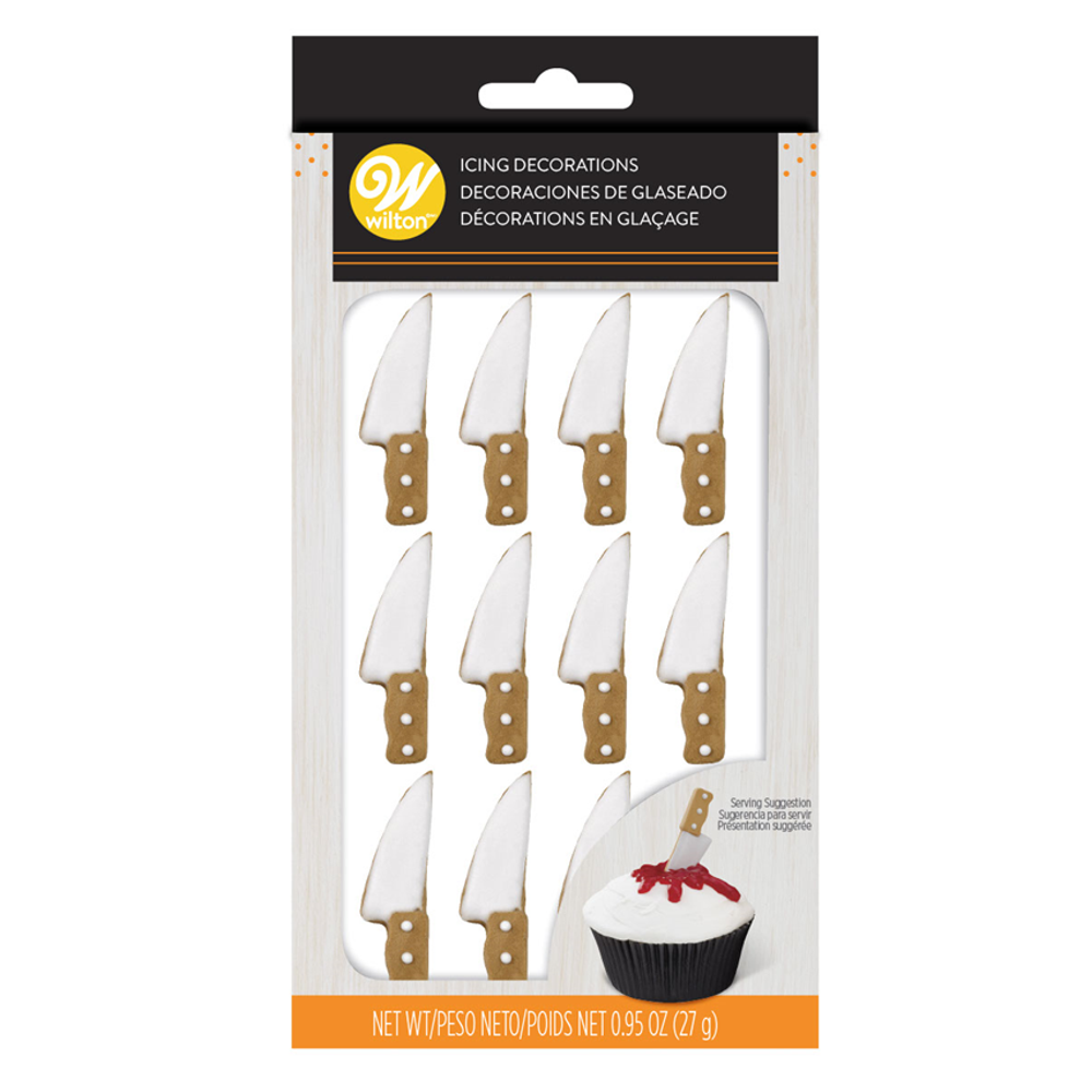 Wilton Halloween Knife Icing Decorations, 12Count