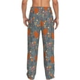 thumbnail image 3 of Xecao Floral Squirrel Men's Straight Lounge Pajama Pants: The Ultimate in Comfortable Sleepwear, 3 of 9