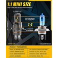 thumbnail image 3 of 2x High Power H4 LED Headlight 1:1 Mini Size Headlamp 20000LM 6500K Car Lamps Super Bright Plug and Play Car Headlight Bulbs, 3 of 5