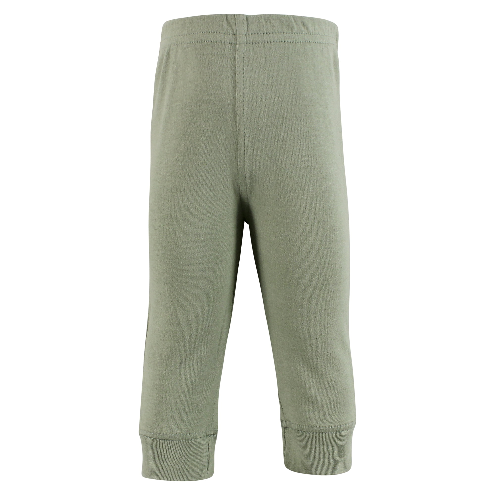 Hudson Baby Cotton Pants and Leggings, Neutral Olive, 12-18 Months