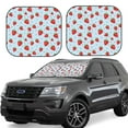 thumbnail image 6 of Kdxio Strawberry Print 2-Piece Sun Shade Front Windshield - Foldable Car Front Window Sunshades for Most Sedans SUV Truck, 6 of 6