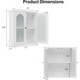thumbnail image 2 of White Bathroom Wall Cabinet,Bathroom Cabinet Wall Mounted with Arched,White Medicine Cabinet Over Toilet,Surface Mount Medicine Cabinet for Laundry Room,Kitchen,Storage Cabinet 22x23, 2 of 7
