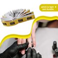 thumbnail image 4 of Vogacara 100 Uds. Juego de pegatinas para manicura, Kit de soporte de papel plegable ligero, puntas de Gel ajustables de buena viscosidad Juegos de manicura Oro Vogacara MJ0649-00, 4 of 6