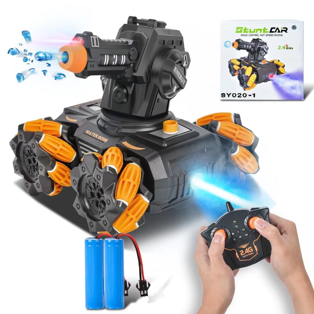 Water Bomb RC Tank Car, Remote Control Car 180° Rotating Shoots With ...