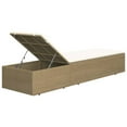 thumbnail image 5 of vidaXL Sunlounger Poly Rattan Brown and Cream White, 5 of 5