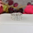 thumbnail image 5 of 2.06ct Full Eternity & 2 Art Deco Wedding Band Stack Promise Ring Diamond Simulated 925 Sterling Silver Anniversary Ring SKU:00194, 5 of 5