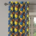 thumbnail image 3 of Ambesonne Vintage Grommet Curtain, Clock Faces Pattern, 50" x 54", Yellow and Black, 3 of 6