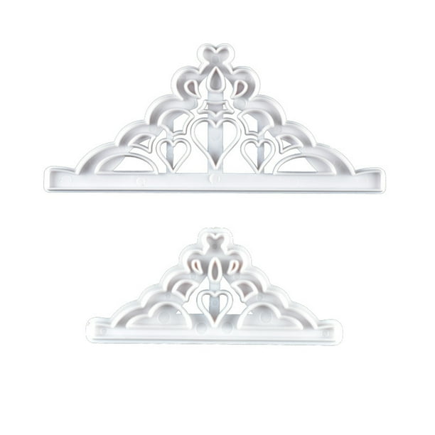 Juego De 2 Cortadores De , Molde De Princesa, Cortador De Tiara, Molde Decorativo Para Pasteles, Cena De Fiesta De Cumpleaños DIY