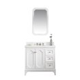 thumbnail image 2 of Water Creation Queen 36" Wood Single Bathroom Vanity in Pure White/Nickel, 2 of 4