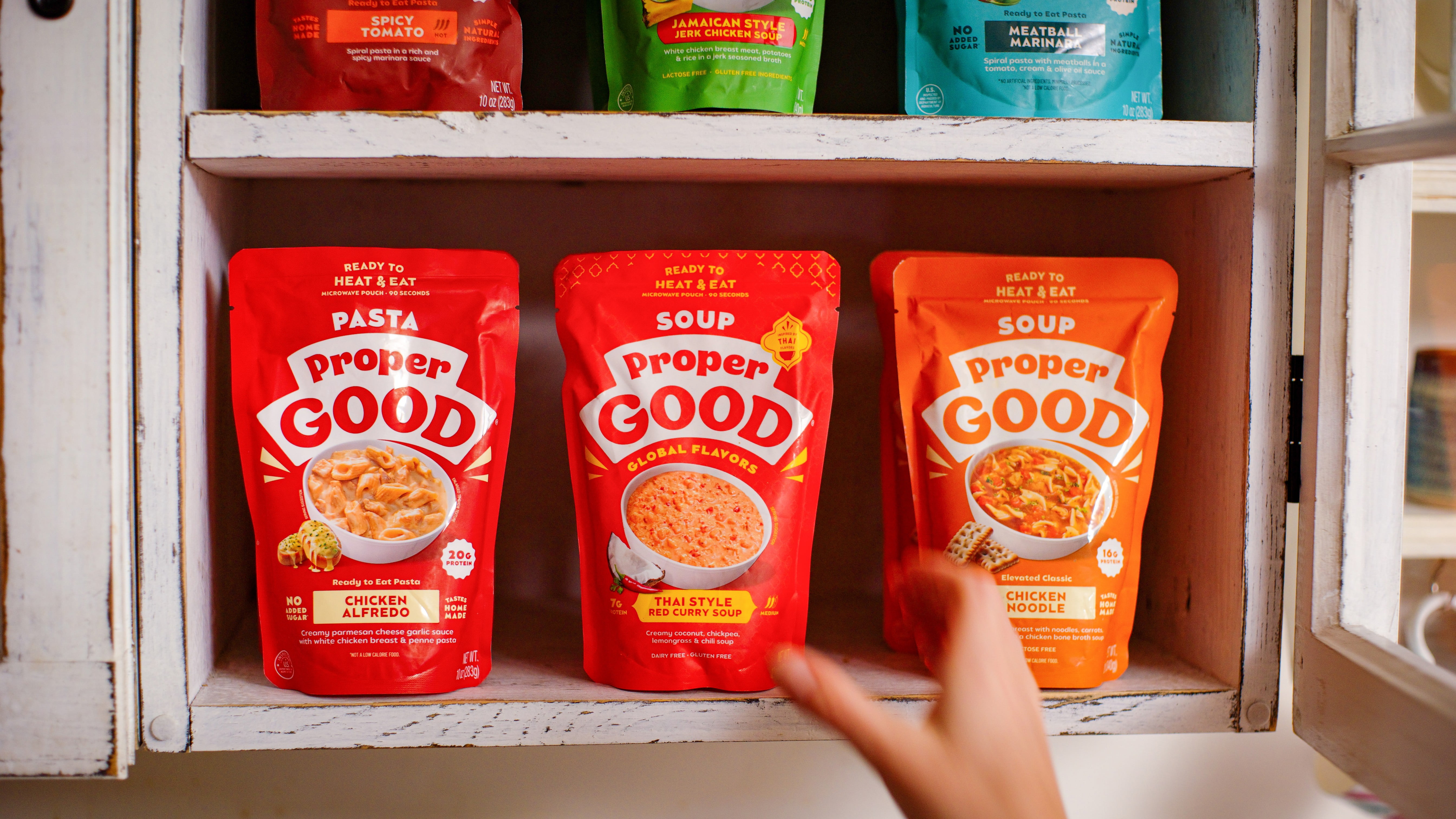 (2 pack) Proper Good Thai Style Red Curry Soup, Ready in 90 Seconds, Shelf Stable Meal, 12 oz