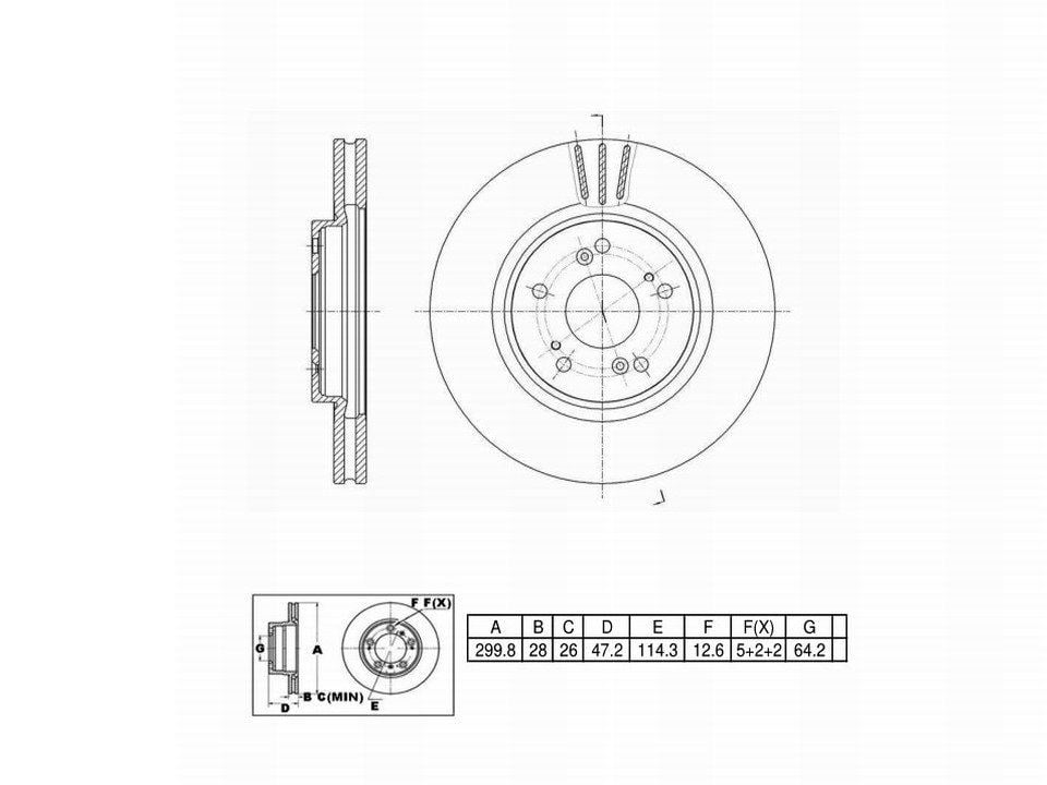 Winstop Brake Rotor, Front WS246718, Honda Accord 2010-2006