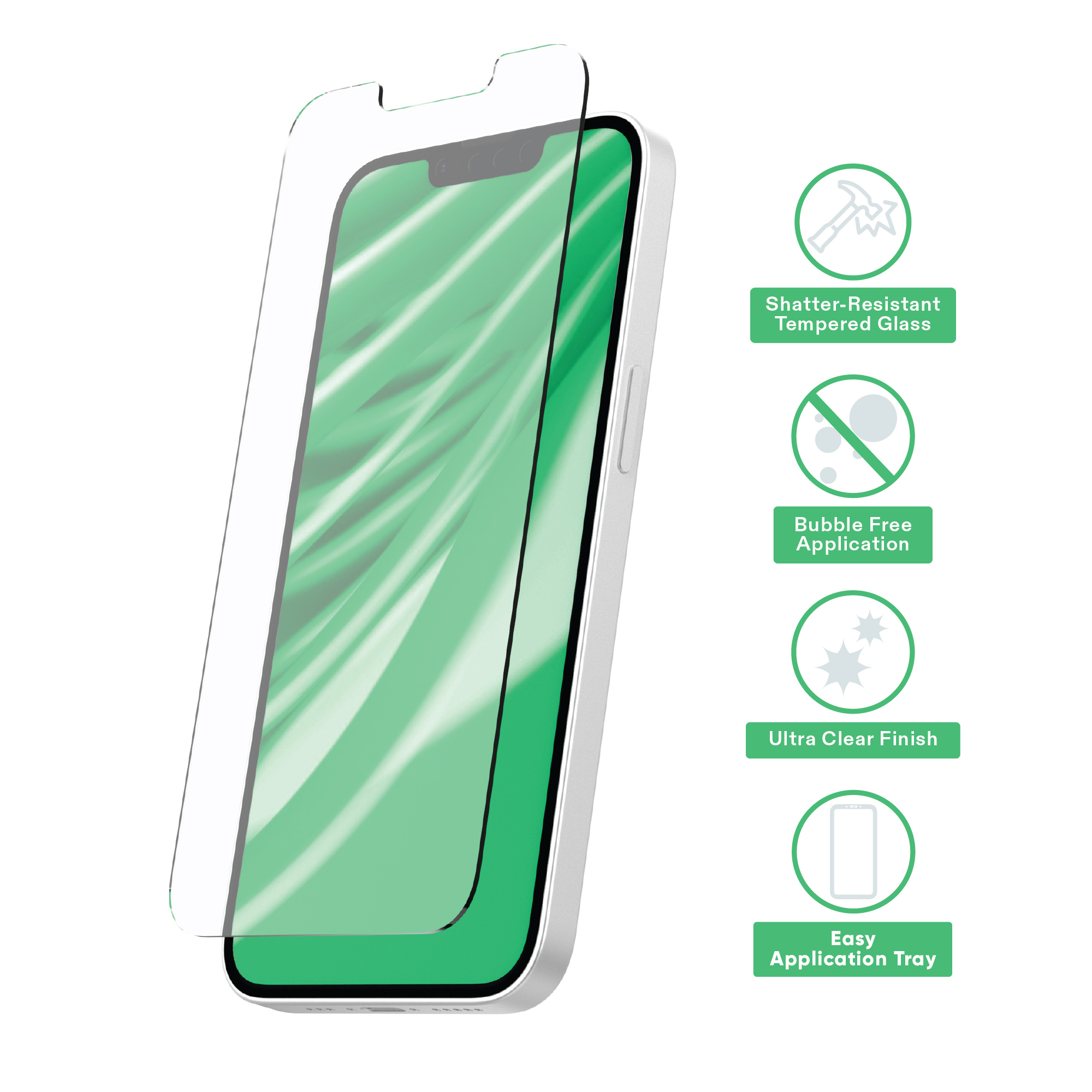 Onn Glass Screen Protector for iPhone 14, 13, 13 Pro photo 2
