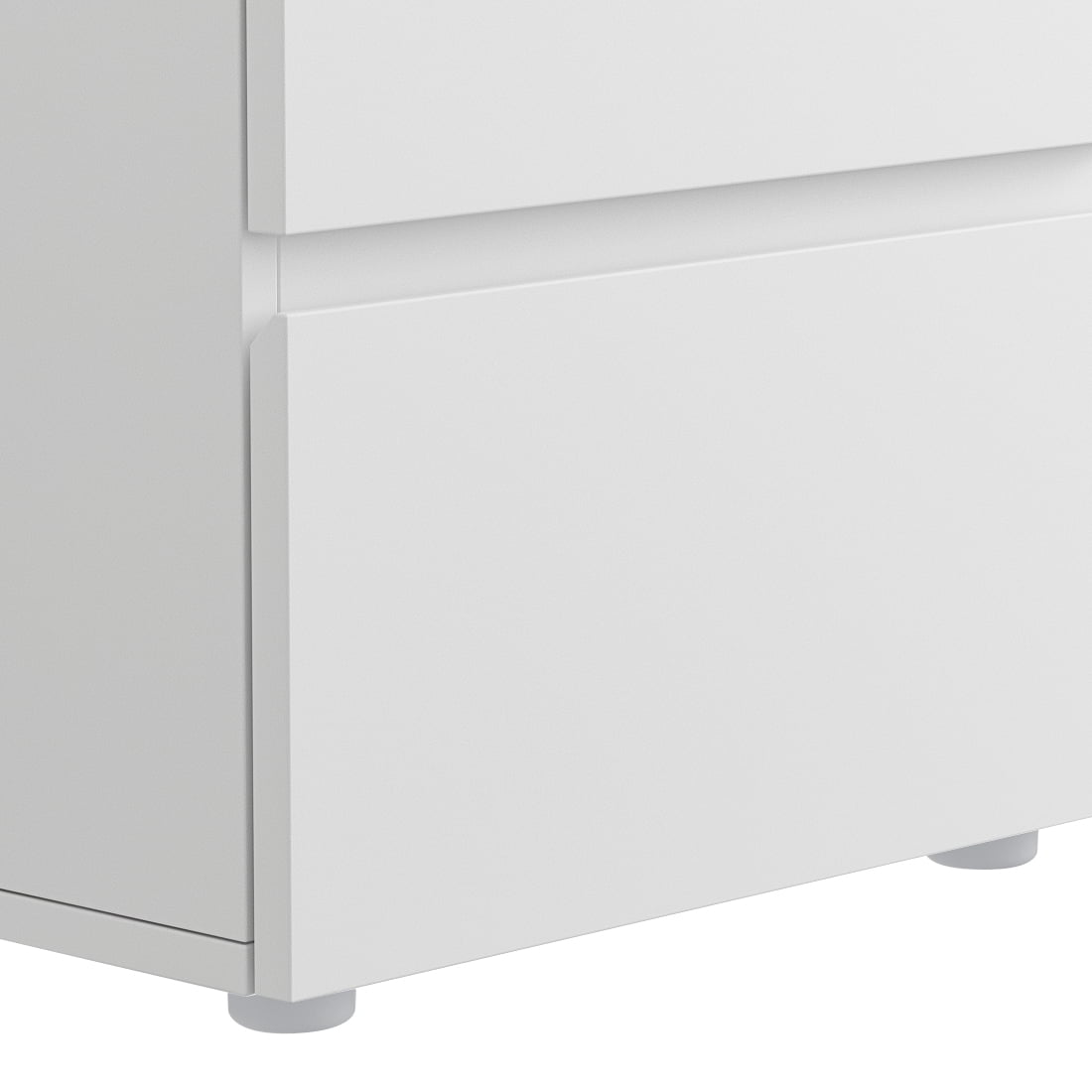 WIAWG Modern Nightstand End Table with 2 Drawers Side Table for Bedroom Living Room White