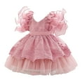 thumbnail image 1 of Robes de Fille Robe Formelle pour Filles Robe Rouge pour Filles Robe de Princesse pour Filles Robes de Jour pour Enfants pour Filles Mode pour Filles, 1 of 8