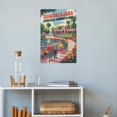 thumbnail image 4 of Retro Vintage Travel Poster Wall Decor Zoologico Guadalajara Mexico Spring Zoo Animal Exhibits Garden Pathways Canvas Poster, 4 of 8