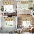 thumbnail image 6 of Bees Sunflower Valances for Windows, Rod Pocket Kitchen Valance Curtains - Soft & Washable Small Window Treatment for Living Room, Bathroom, Farmhouses Flower Khaki 54x18inch, 1 Panel, 6 of 9
