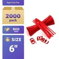 thumbnail image 2 of 2000 Pack Red Plastic Coated Metal Twist Ties 6" for Various Plastic Bags, 2 of 8