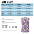 thumbnail image 4 of Bixox Men's Violets Flowers Printed Shirt Sleeveless Fitness Tank Top-XX-Large, 4 of 5