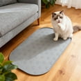 thumbnail image 6 of Pet Feeding Food Mat with Raised Edge, Rectangular Silicone Anti-Slip Waterproof Pet Bowl Mat Placemat for Dog and Cat (Gray), 6 of 6