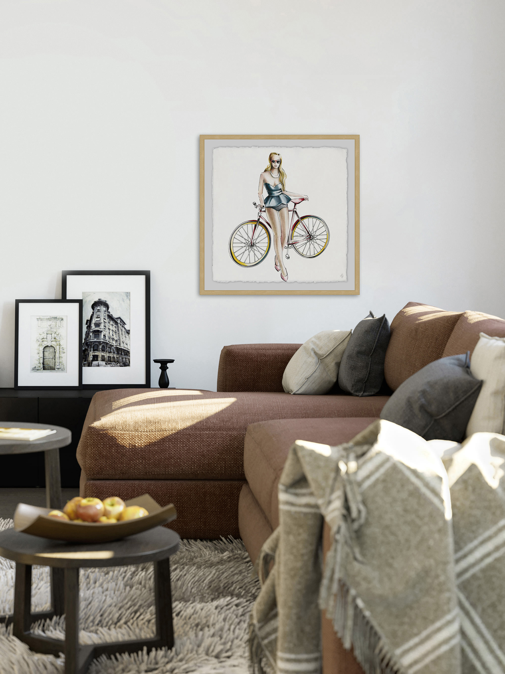 Bicycle Beauty Framed Painting Print