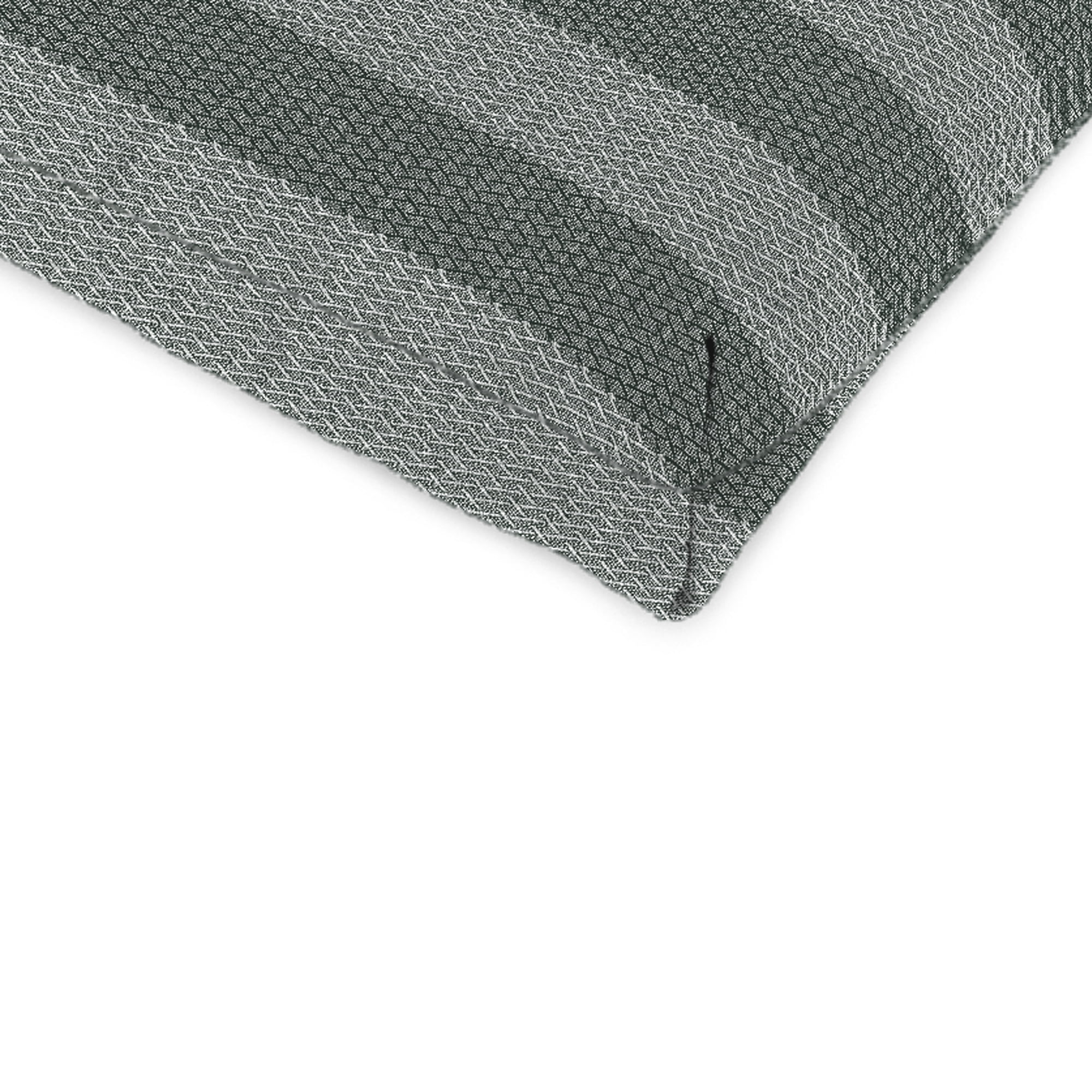 Jordan Manufacturing 44" x 22" Conway Smoke Grey Stripe Rectangular Outdoor Chair Cushion with Ties and Hanger Loop