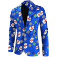thumbnail image 1 of Chaquetas navideñas para hombre, chaqueta informal de traje navideño con un botón, 1 of 5