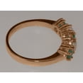 thumbnail image 5 of LBG British Made 18k Rose Gold Natural Emerald & Opal Womens Anniversary Ring - 33 size options - Size 6.75, 5 of 7