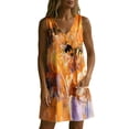 thumbnail image 6 of QUNYINEY A Line Sundresses for Women Plus Size Beach Tie Dye Mini Sleeveless Tank Dress Loose Fit Casual with Pockets Vacation V Neck Dresses, 6 of 7