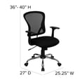 thumbnail image 3 of Scranton & Co Mid-Back Mesh Office Chair in Black, 3 of 6