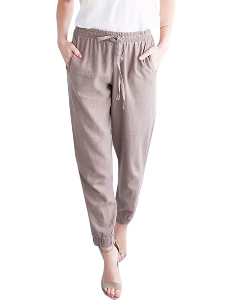 ladies drawstring joggers
