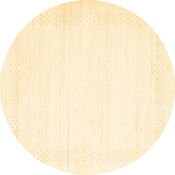 Ahgly Company Indoor Round Solid Brown Modern Area Rugs, 4' Round