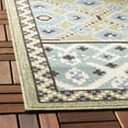 thumbnail image 3 of SAFAVIEH Veranda Moriah Southwestern Indoor/Outdoor Area Rug, 6'7" x 6'7" Square, Green/Blue, 3 of 8