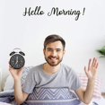 thumbnail image 5 of Double Bell Alarm Clock With Night Light, Loud Alarm, Analog Alarm Clock With Large 4-Inch Dial, No Ticking, Noiseless, Battery-Operated Alarm Clock, Retro Design (Black), 5 of 5