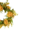 thumbnail image 3 of Northlight Yellow Peony Artificial Fall Harvest Twig Wreath, 24-Inch, Unlit, 3 of 3