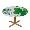 thumbnail image 3 of WERPE Round Tablecloth Sign St. Patricks Day Decor & Spring Easter Decoration Outdoor Picnic Camping and Indoor Kitchen Dining Party White, 3 of 8