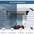 thumbnail image 4 of 40" x 40" Door Window Awning Exterior, Polycarbonate Cover Entry Door Outdoor Patio Awning Canopy, Front Door Overhang Awning for Sun Shutter, UV, Rain and Snow Protection, Hollow Sheet (Clear Board), 4 of 10