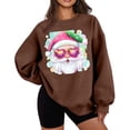 thumbnail image 2 of FDGIU Women's Funny Christmas Graphic Sweatshirt - Plus Size Crewneck Long Sleeve Pullover, Casual Comfy Holiday Tunic Blouse, 2 of 5