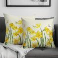 thumbnail image 3 of Fundas de almohada Cryfox Daffodils Spring de 40 x 40 cm, juego de 2, 3 of 8