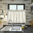 thumbnail image 7 of Leaves Pattern Kitchen Curtains 2 Panels UV Protected Tier Curtains, Half Window Curtains Kitchen Tiers for Guest Room Bathroom Sink Laundry Room Basement,24 x 27 Inch, 7 of 7