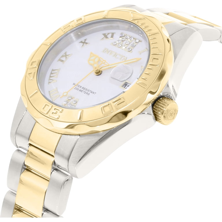 Invicta Two-Tone Gold and Silver Ladies Dive Watch with White Dial Invicta Two-Tone Gold and Silver Ladies Dive Watch with  main image 3