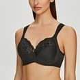 thumbnail image 4 of MELENECA Underwire Minimizer Bra for Women Black 44B, 4 of 5