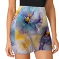 thumbnail image 3 of Abstract Xray Flowers Collection Women's Shorts Non-Slip Single Pocket A-line Trouser Skirt Summer Shorts Casual Shorts for Women, 3 of 7
