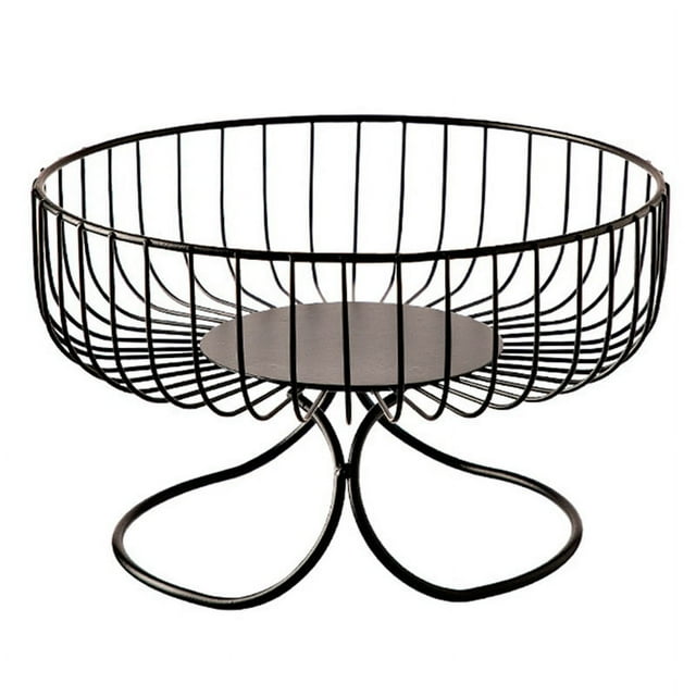 Inicio Vajillas Plato de metal para bebé Frutero Cesta de fruta de hierro forjado artesanal de metal, B
