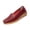 Wine, variant on GERsome Womens Loafers Slip On Dress Shoes Round Toe Comfort Casual Walking Flats Shoes, White Size 5.5