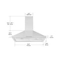 thumbnail image 4 of Ancona 30" Convertible Wall-Mounted Pyramid Range Hood in Stainless Steel , 4 of 5