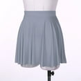thumbnail image 6 of Zaldita Women's Versatile Mini Skater Skirt Plain Pleated Casual Mini Skirt Stretchy Flared Mini Skirt Grey One Size, 6 of 7