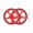 Red, Pair, variant on Mosiee for Brompton Folding Bike: 60mm Lightweight Aluminum Lightweight Wheels Silver, Pair